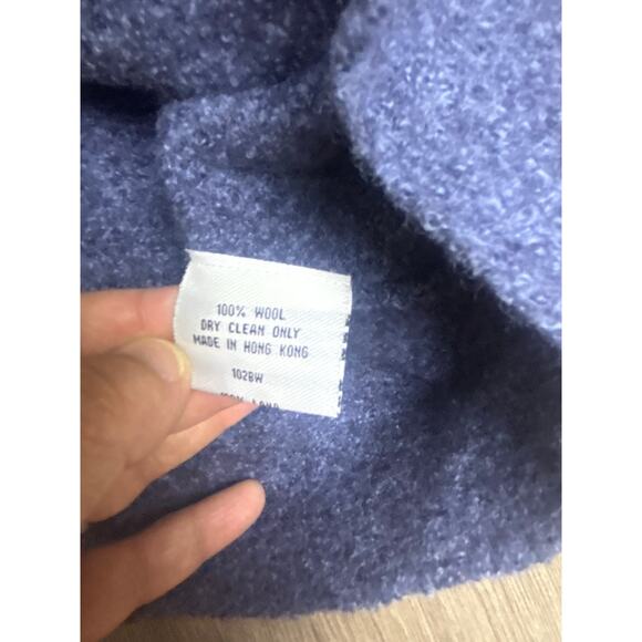 Eileen Fisher Women’s 100% Wool Zip Jacket Coat Blue Size L Large Minimalist - Picture 4 of 9